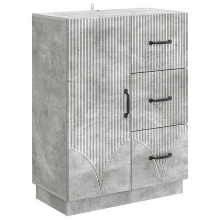 Sideboard med låda Betonggrå 66 x 34,5 x 87 cm Konstruerat trä