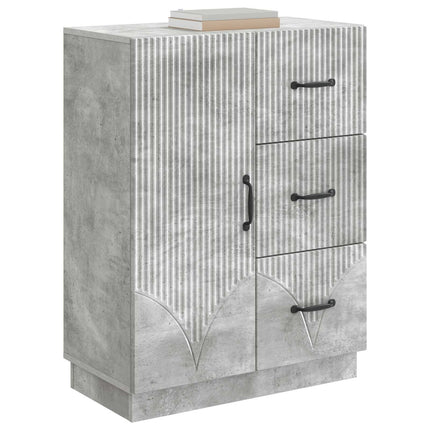 Sideboard med låda Betonggrå 66 x 34,5 x 87 cm Konstruerat trä
