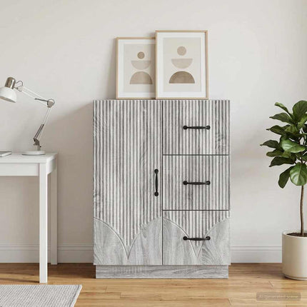 Sideboard Grå sonoma-ek 66 x 34,5 x 87 cm Konstruerat trä
