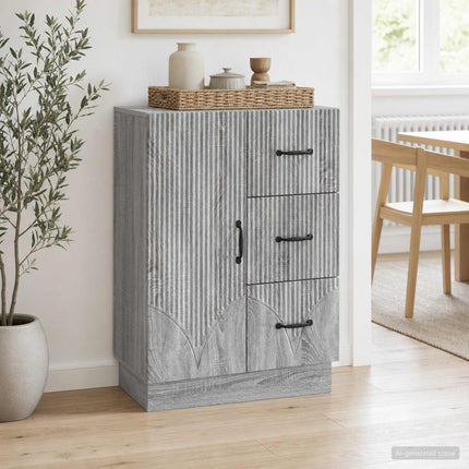 Sideboard Grå sonoma-ek 66 x 34,5 x 87 cm Konstruerat trä