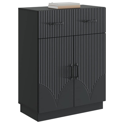 Sideboard med låda Svart 66 x 34,5 x 87 cm Konstruerat trä