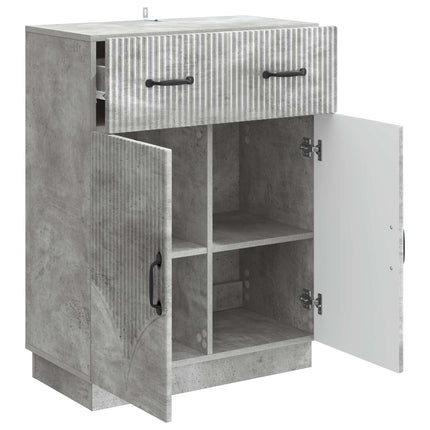 Sideboard med låda Betonggrå 66 x 34,5 x 87 cm Konstruerat trä