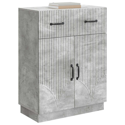 Sideboard med låda Betonggrå 66 x 34,5 x 87 cm Konstruerat trä