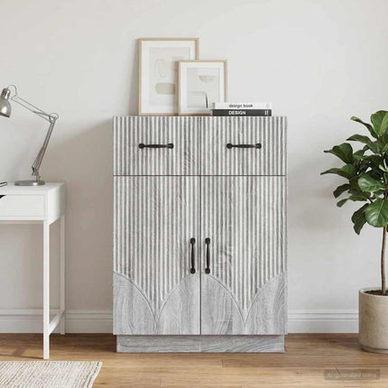 Sideboard Grå sonoma-ek 66 x 34,5 x 87 cm Konstruerat trä