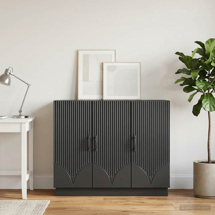 Sideboard Svart 89 x 34,5 x 77 cm Konstruerat trä