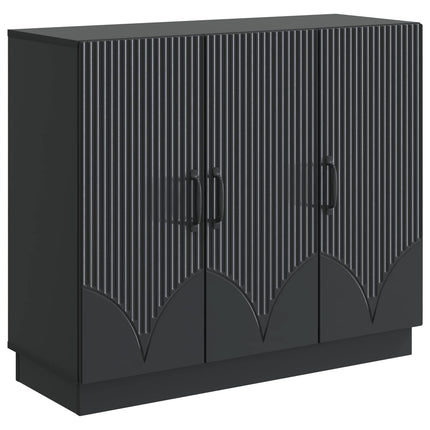 Sideboard Svart 89 x 34,5 x 77 cm Konstruerat trä