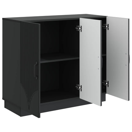 Sideboard Svart 89 x 34,5 x 77 cm Konstruerat trä