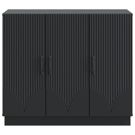 Sideboard Svart 89 x 34,5 x 77 cm Konstruerat trä