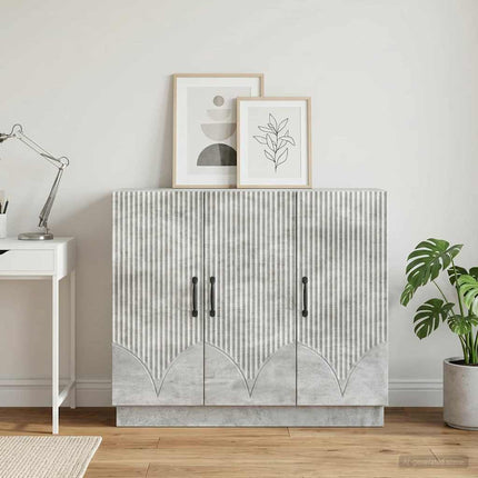 Sideboard Betonggrå 89 x 34,5 x 77 cm Konstruerat trä