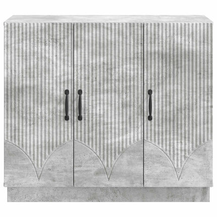 Sideboard Betonggrå 89 x 34,5 x 77 cm Konstruerat trä