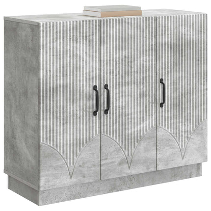 Sideboard Betonggrå 89 x 34,5 x 77 cm Konstruerat trä