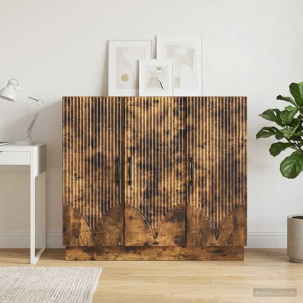 Sideboard Rökt ek 89 x 34,5 x 77 cm Konstruerat trä