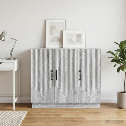 Sideboard Grå sonoma-ek 89 x 34,5 x 77 cm Konstruerat trä