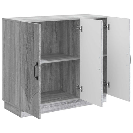 Sideboard Grå sonoma-ek 89 x 34,5 x 77 cm Konstruerat trä