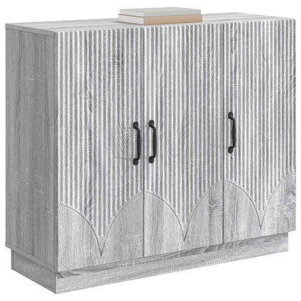 Sideboard Grå sonoma-ek 89 x 34,5 x 77 cm Konstruerat trä
