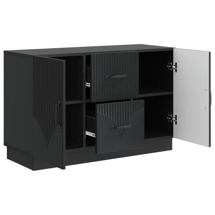 Sideboard med låda Svart 89 x 34,5 x 57 cm Konstruerat trä