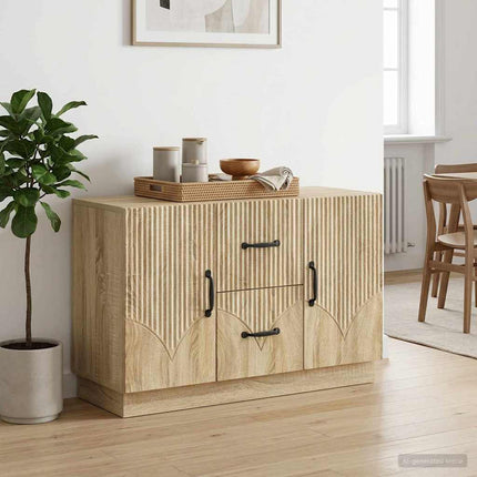 Sideboard med låda Sonoma-ek 89 x 34,5 x 57 cm Konstruerat trä