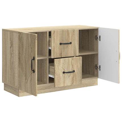 Sideboard med låda Sonoma-ek 89 x 34,5 x 57 cm Konstruerat trä
