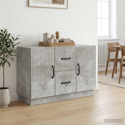 Sideboard med låda Betonggrå 89 x 34,5 x 57 cm Konstruerat trä