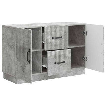 Sideboard med låda Betonggrå 89 x 34,5 x 57 cm Konstruerat trä