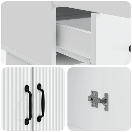 Sideboard Vit 66 x 34,5 x 92 cm Konstruerat trä