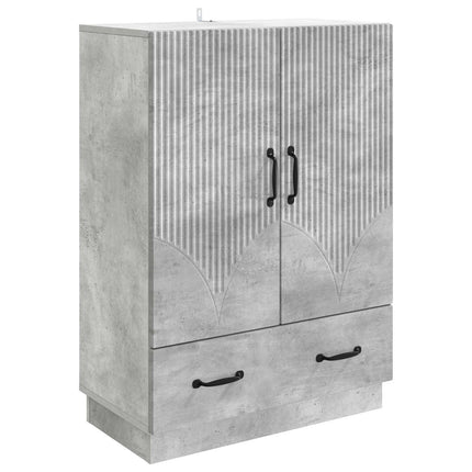 Sideboard med låda Betonggrå 66 x 34,5 x 92 cm Konstruerat trä