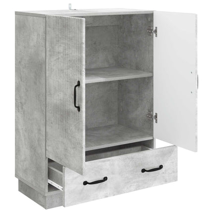 Sideboard med låda Betonggrå 66 x 34,5 x 92 cm Konstruerat trä