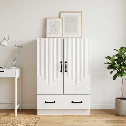 Sideboard Vit högglans 66 x 34,5 x 92 cm Konstruerat trä