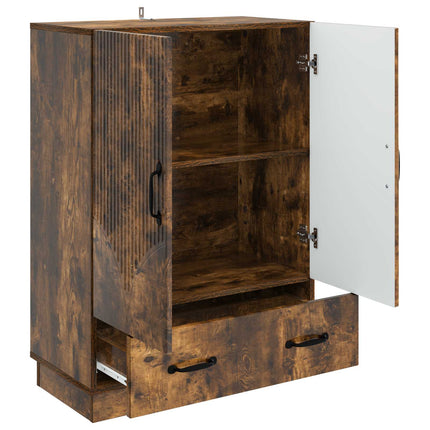 Sideboard med låda Rökt ek 66 x 34,5 x 92 cm Konstruerat trä
