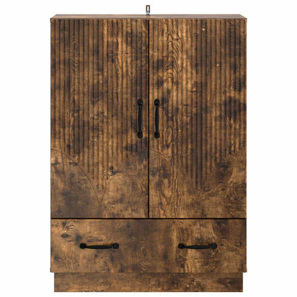 Sideboard med låda Rökt ek 66 x 34,5 x 92 cm Konstruerat trä