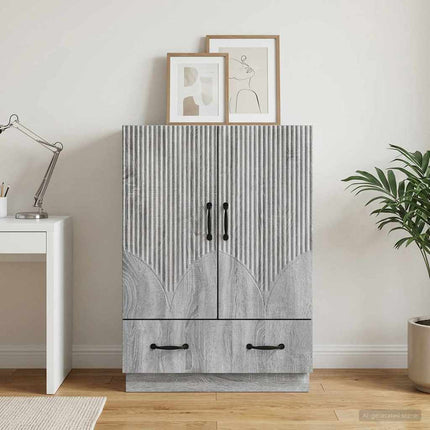 Sideboard Grå sonoma-ek 66 x 34,5 x 92 cm Konstruerat trä