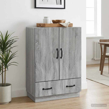 Sideboard Grå sonoma-ek 66 x 34,5 x 92 cm Konstruerat trä