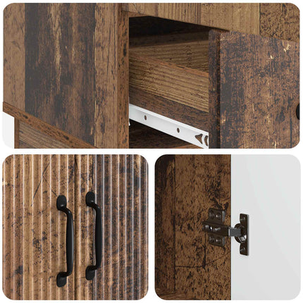 Sideboard Gammalt trä 66 x 34,5 x 92 cm Konstruerat trä