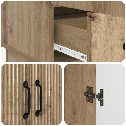 Sideboard Artisan-ek 66 x 34,5 x 92 cm Konstruerat trä