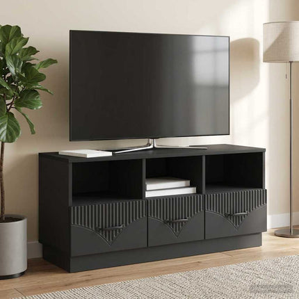 TV-skåp med låda Svart 102 x 34,5 x 47 cm Konstruerat trä
