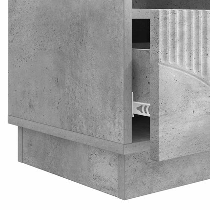 TV-skåp med låda Betonggrå 102 x 34,5 x 47 cm Konstruerat trä