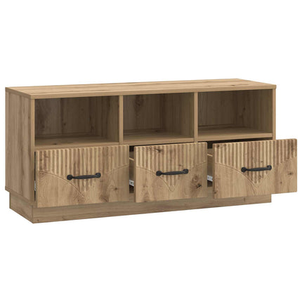TV-skåp med låda Artisan-ek 102 x 34,5 x 47 cm Konstruerat trä