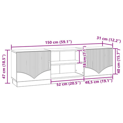 TV-skåp Sonoma-ek 150 x 31 x 47 cm Konstruerat trä