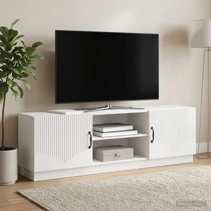 TV-skåp Vit högglans 150 x 31 x 47 cm Konstruerat trä