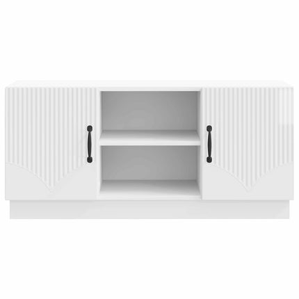 TV-skåp Vit högglans 102 x 34,5 x 47 cm Konstruerat trä