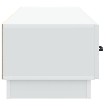 TV-skåp med låda Vit 147 x 34,5 x 27 cm Konstruerat trä