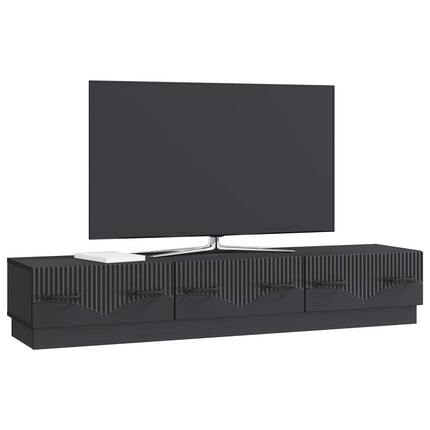 TV-skåp med låda Svart 147 x 34,5 x 27 cm Konstruerat trä