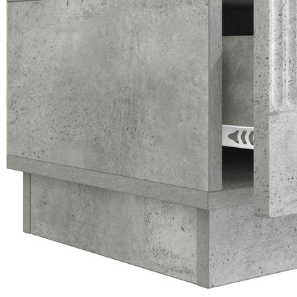 TV-skåp med låda Betonggrå 147 x 34,5 x 27 cm Konstruerat trä