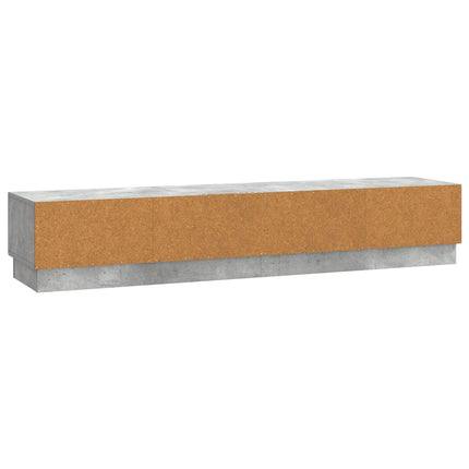 TV-skåp med låda Betonggrå 147 x 34,5 x 27 cm Konstruerat trä