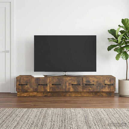 TV-skåp med låda Rökt ek 147 x 34,5 x 27 cm Konstruerat trä