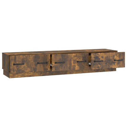 TV-skåp med låda Rökt ek 147 x 34,5 x 27 cm Konstruerat trä
