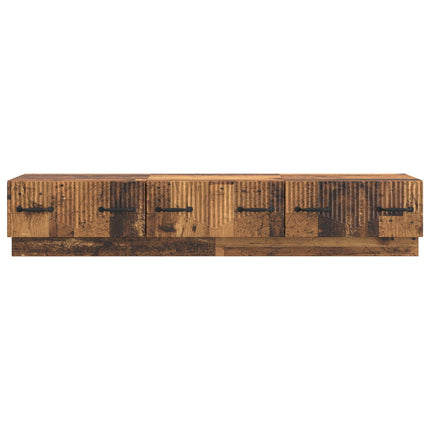 TV-skåp med låda Gammalt trä 147 x 34,5 x 27 cm Konstruerat trä