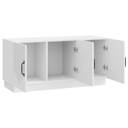 TV-skåp Vit högglans 99 x 34,5 x 47 cm Konstruerat trä