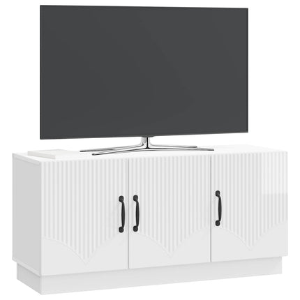 TV-skåp Vit högglans 99 x 34,5 x 47 cm Konstruerat trä