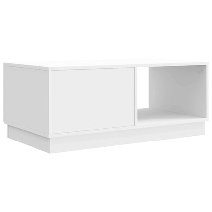 Kaffeebord Vit högglans 90 x 50 x 37 cm Konstruerat trä
